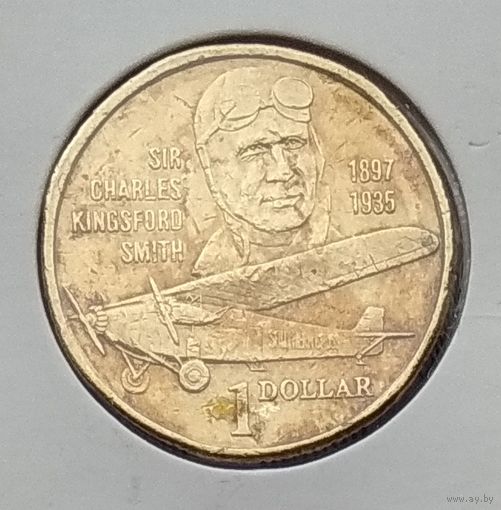 Австралия 1 доллар 1997 г. 100 лет со дня рождения Чарльза Кингсфорда Смита. В холдере