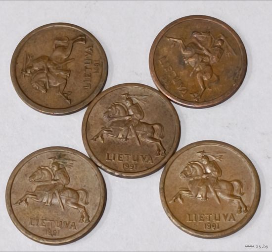 Литва. 10 центов 1991 года.