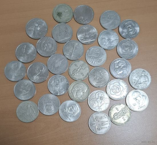 Лот юбилейных монет СССР. 30 штук