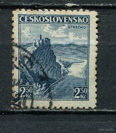 Первая Чехословацкая республика - 1936 - Архитектура 2,50Кс - [Mi.354] - 1 марка. Гашеная.  (Лот 77Gt)-T41P57