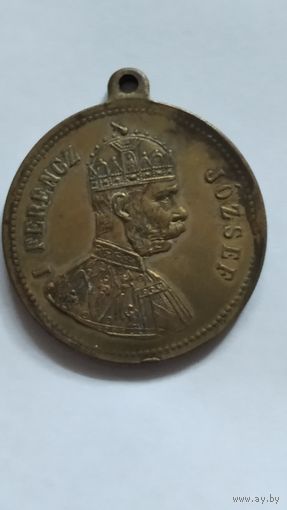 Венгрия медаль 1896г. " 1000 лет венгерскому народу 896-1896г., Франц Иосиф 1"