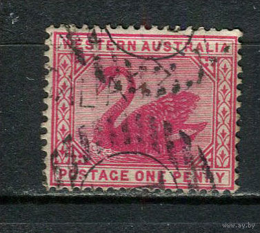 Западная Австралия (штат) - 1885/1888 - Лебедь 1Р - [Mi.31] - 1 марка. Гашеная.  (Лот 9HW)-TG3P20