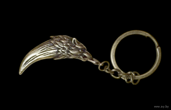 Брелок Клык волка Латунь