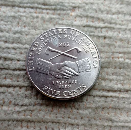 Werty71 США 5 центов 2004 D 200 лет экспедиции Льюиса и Кларка - покупка Луизианы