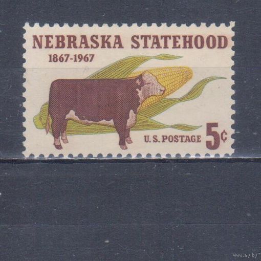 [694] США 1967. Фауна.Домашние животные.Корова. Одиночный выпуск. БЕЗ КЛЕЯ.