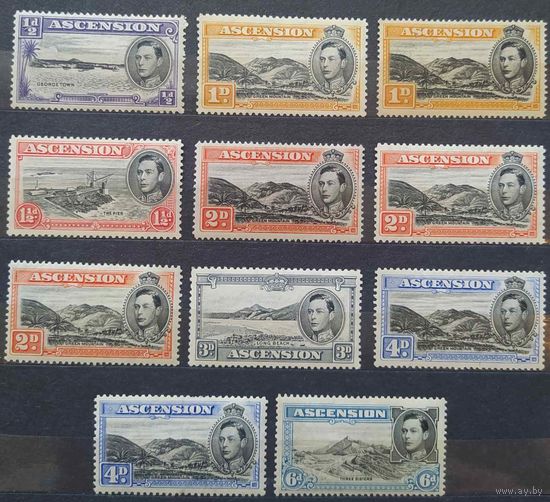 Британские колонии. Остров Вознесения, 1938-49 г. MLH/MH