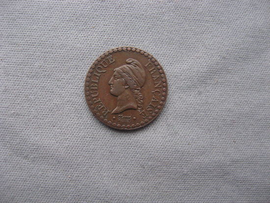 Франция 1 сантим 1848 год Вторая Республика (1848 - 1851)