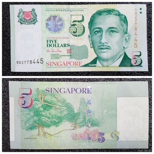 5 долларов Сингапур обр. 2005 г.