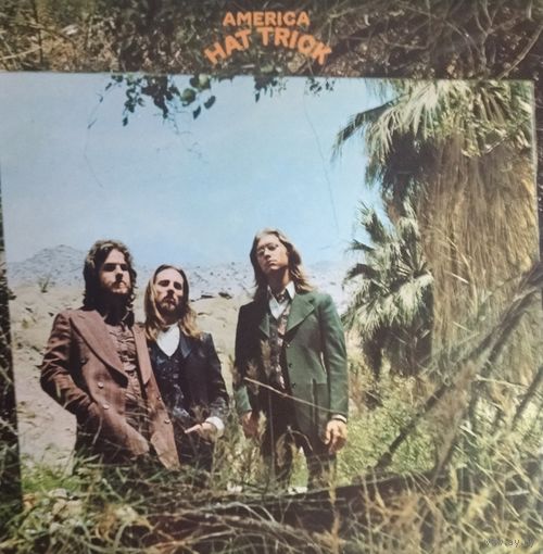 AMERICA  /Hat Trick/1973, WB, LP, EX, Germany, Poster