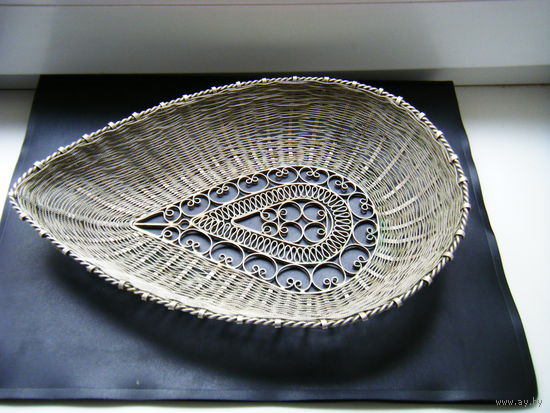 Конфетница из СССР. Скань. Мельхиор. 40-50-е годы.