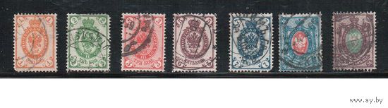 Россия-1902 (Заг.66-72)  гаш.  , Стандарт, 13-й выпуск,  ВЗ(верт.),7 марок(2)