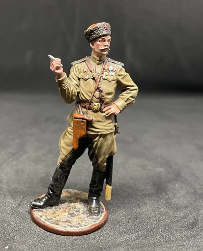 Солдатик оловянный(военно-историческая миниатюра). Казак Советской армии. Вторая мировая война