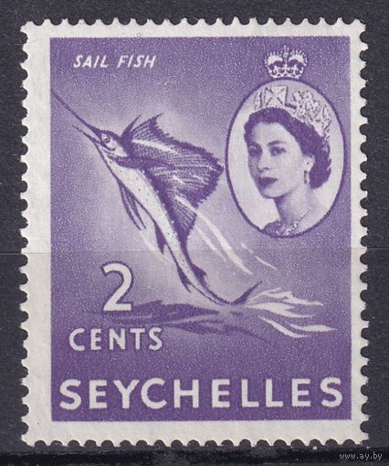 103.BrKSe. Великобритания. Колонии. Сейшельские острова. Елизавета II. Местные мотивы. 2C. 1954 г. Mi.#170. MNH.