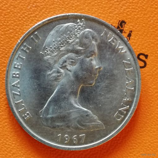 Новая Зеландия 20 центов 1967 г., KM# 36