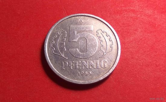 5 пфеннигов 1983. Германия - ГДР.