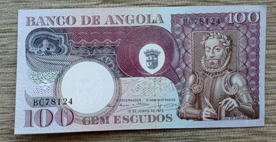 Werty71 Ангола 100 эскудо 1973 fUNC банкнота