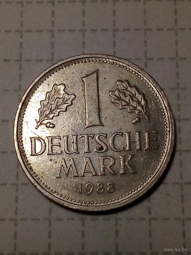 1 марка ФРГ  1988 F год