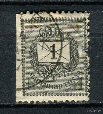 Венгрия - 1888/1898 - Письмо 1К (перф. 12:11 1/2) - [Mi.27iiB] - 1 марка. Гашеная.  (LOT AN38)