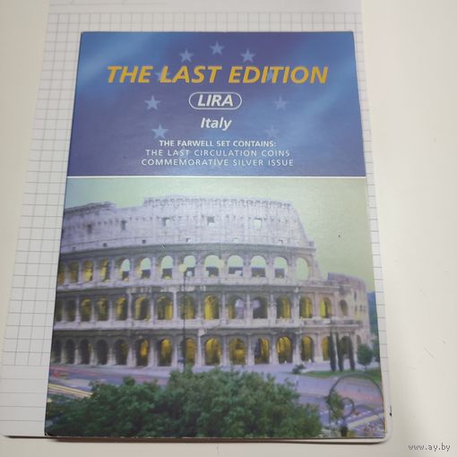 Набор монет Италии с биметалической медалью Папы Римского Иоанна Павлв 2. .