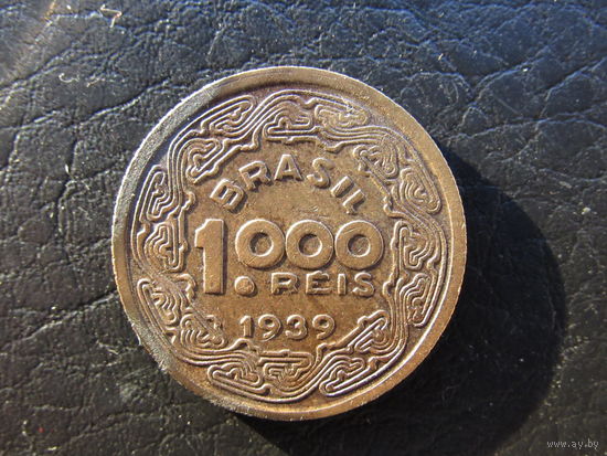 Бразилия 1000 реалов, 1939. С 20 копеек. Распродажа коллекции. Смотрите другие лоты.