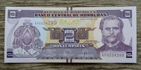 Werty71 Гондурас 2 лемпиры 2019 UNC банкнота