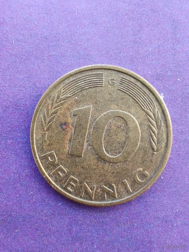Германия ФРГ 10 пфеннигов 1989 G