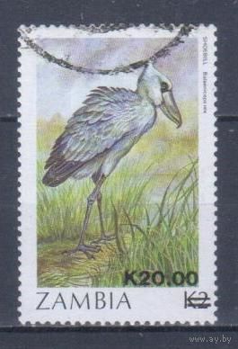 [1587] Замбия 1989. Фауна.Птица. НАДПЕЧАТКА.Гашеная марка. Кат.гаш.4,5 е.
