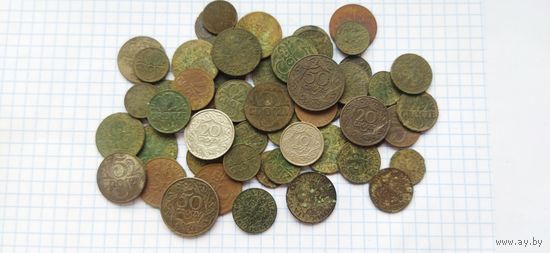53 шт!!! Сборный лот Польши 23-39годов