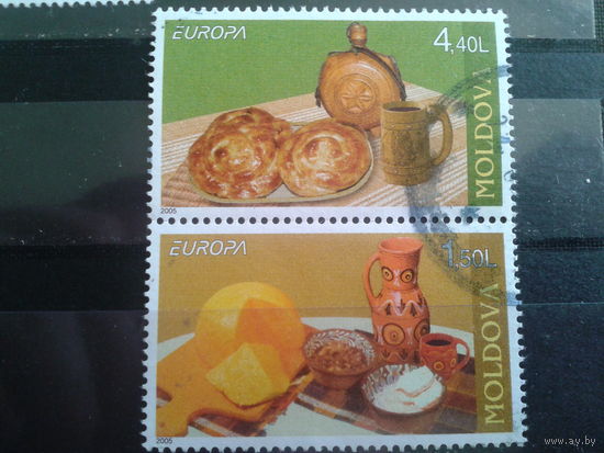 Молдова 2005 Европа, гастрономия. Сцепка из буклета Михель-6,0 евро гаш