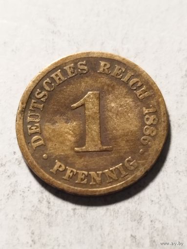 Германия 1 пфенинг 1886 J