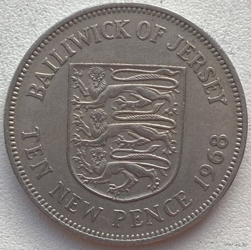 Джерси 10 пенсов 1968 г.