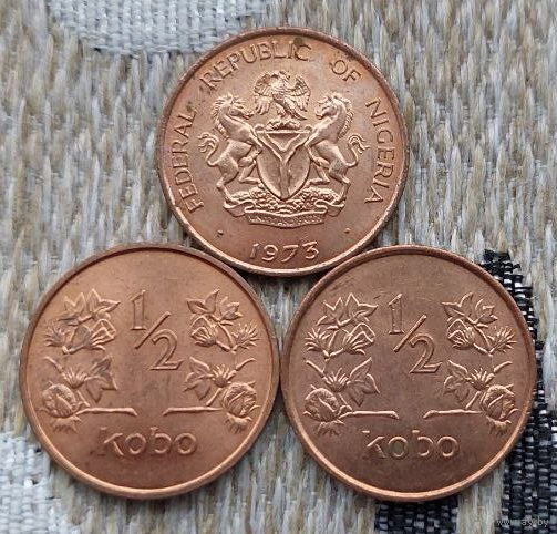 Нигерия 1/2 кобо 1973 года, UNC