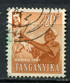 Таганьика - 1961 - Фермер 20С - [Mi.101] - 1 марка. Гашеная.  (Лот 87EW)-T25P3