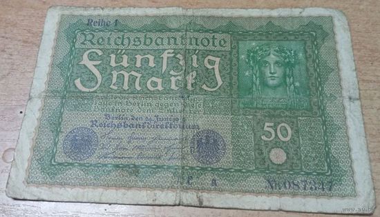 50 марок 1919 года Германии