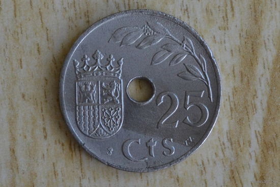 Испания 25 сентимо 1937 с 1 руб
