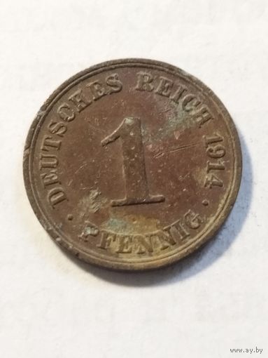 Германия 1 пфенинг 1914 А
