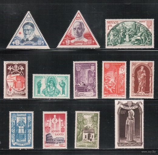 Монако-1951(Мих.429-440)   ** , Религия, Живопись (полная серия)