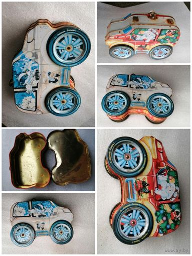 Автомобиль из жести, для чая или конфет.