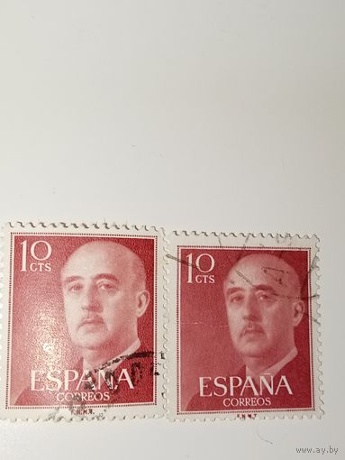 Испания  1955 Франсиско Франко, испанский генерал и диктатор.