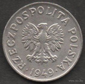 Польша. 50 грошей  1949 г. Cu-Ni