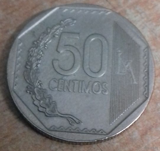 Перу 50 сентимо 2014