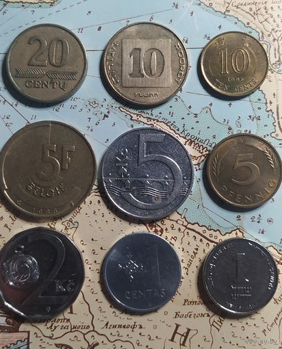 Монеты 9 шт.