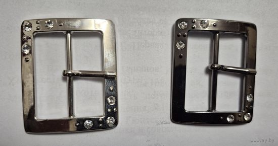 Пряжка с язычком 40 мм никель, черный никель