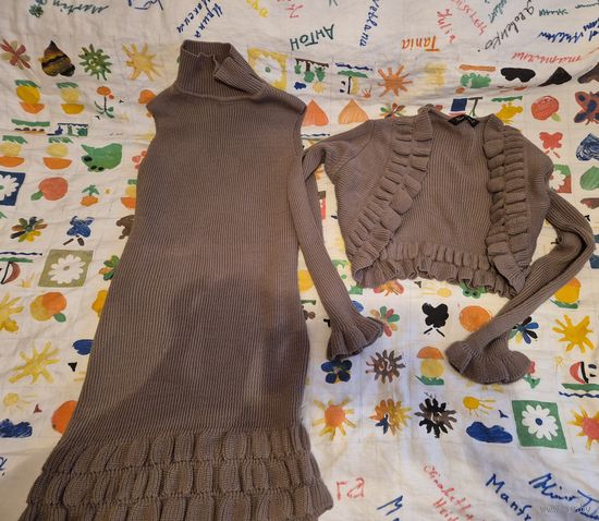 Платье и болеро шерстяные на р. 46