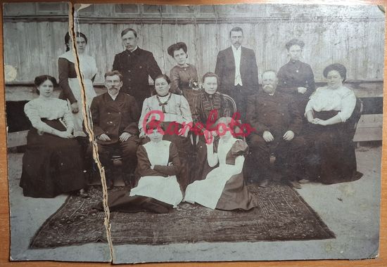 1910-е Большой формат семья с прислугой типажи ретро