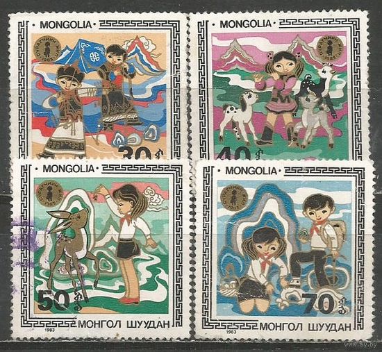 Монголия. Год ребёнка. 1983г. 4 марки.