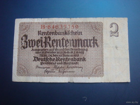2 рентенмарки 1937