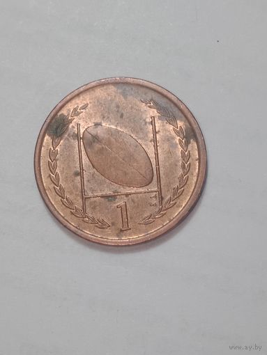 Остров Мэн 1 пенни 1997 года . АА