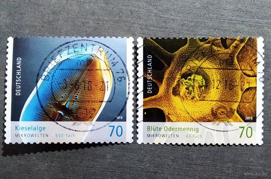Марки Германия 2015 год Микромир Флора Серия из 2-х марок