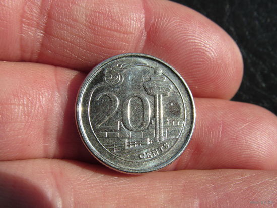 Сингапур 20 центов, 2013. С 20 копеек. Распродажа коллекции. Смотрите другие лоты.